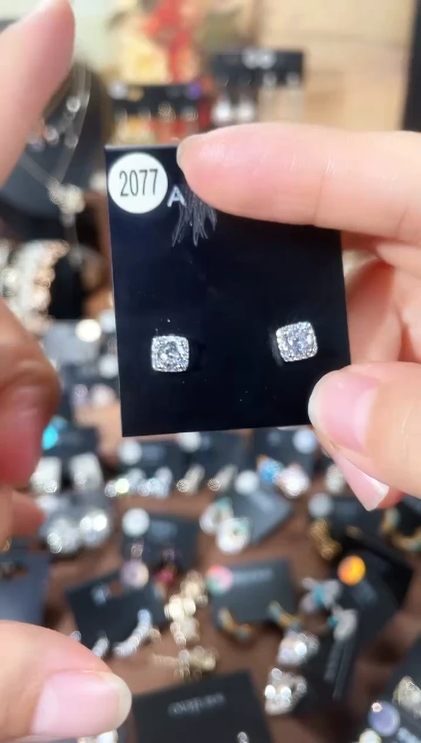 合金925银锆石豆2077