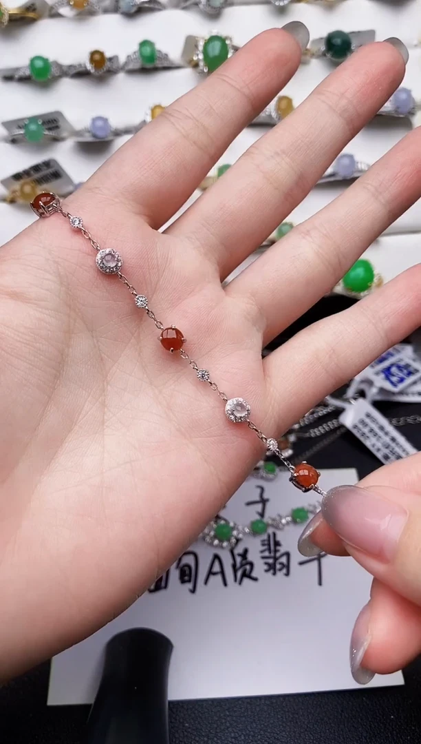 银S925镶嵌戒指翡翠0068