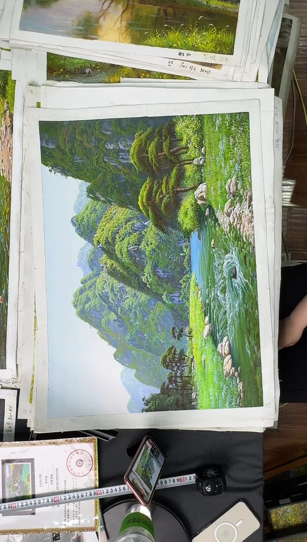 油画【原创·保真·带证书】朝鲜画家纯手绘油画--顺丰包邮--