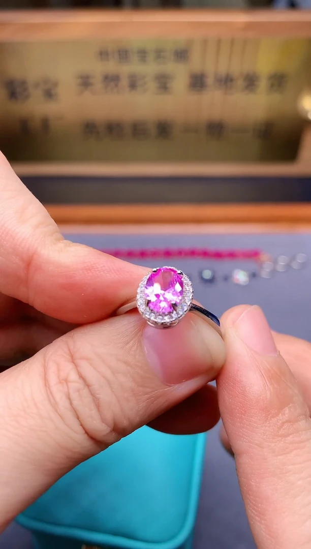 【闪购商品】蓝宝石戒指银S925镶嵌........