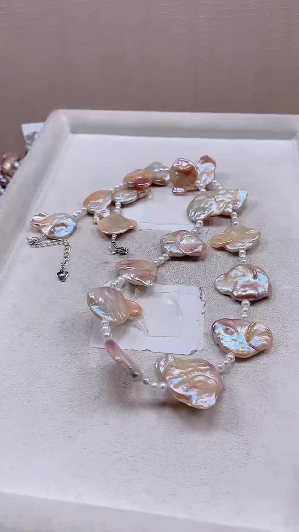 未镶嵌毛衣链淡水珍珠【纯恬饰品】