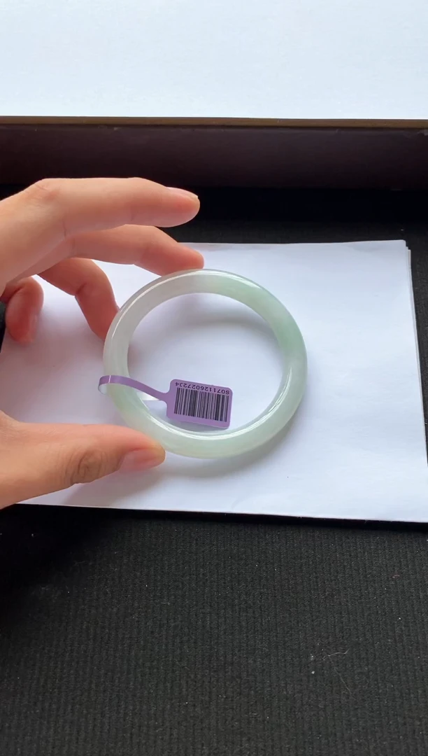 翡翠手镯未镶嵌（强推）满圈暖色 圆条3号