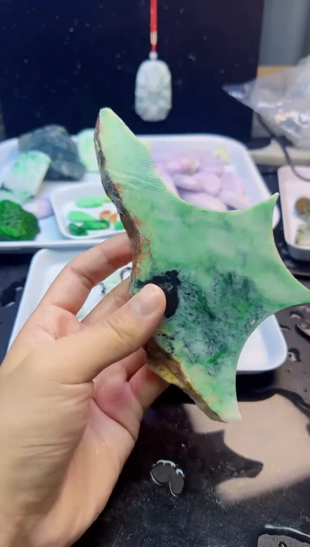 颈饰未镶嵌翡翠038天然A货翡翠