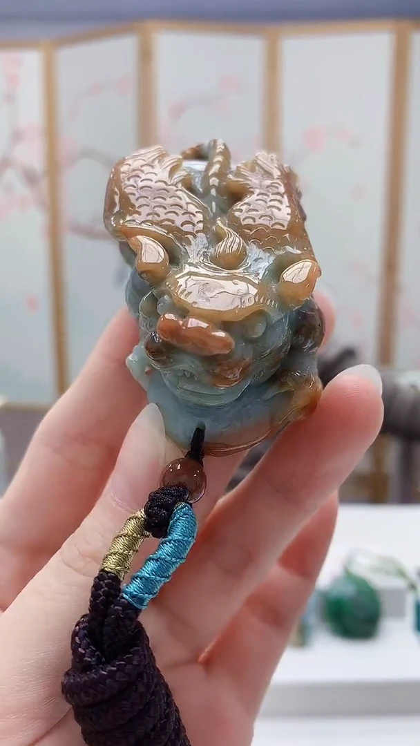 未镶嵌定制翡翠5129ry-毛货挂件42