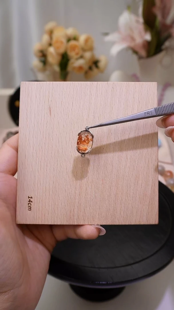 吊坠(不含链)银S925镶嵌水晶幽灵水晶蛋面