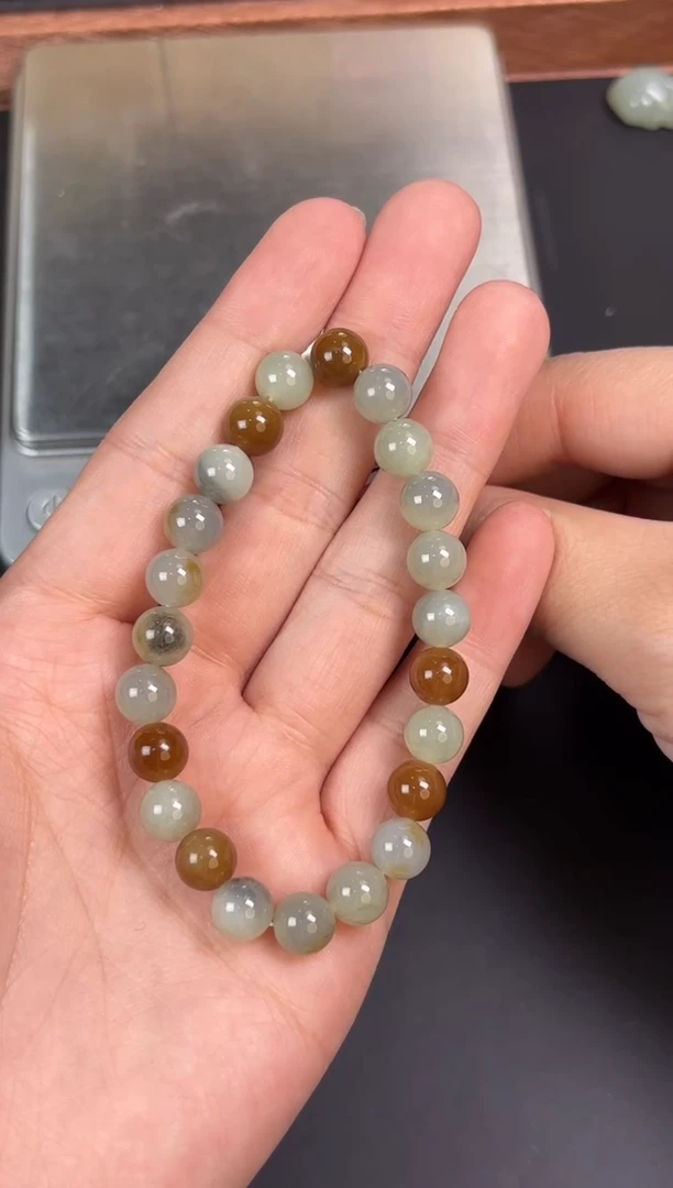 【闪购商品】和田玉手串未镶嵌若羌微色差卡8