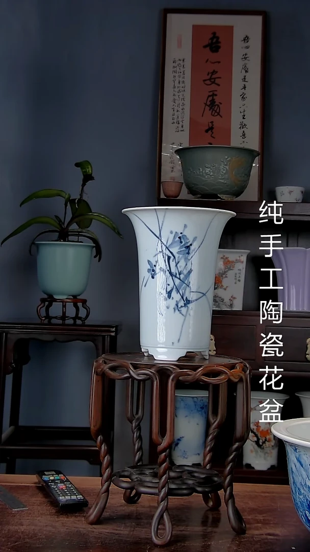 景德镇手工陶瓷花盆