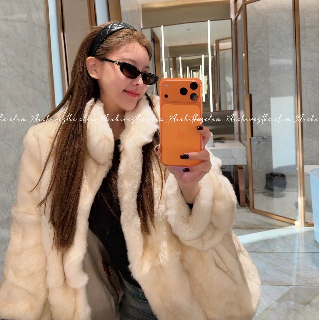 【以琳档案】"糯糯奶兔"安哥拉獭兔定染双色外套#LN028275