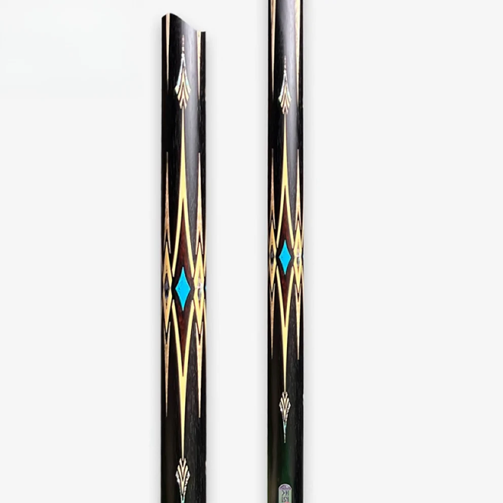 墨子6小头通杆中式八球专用手工白蜡木一体台球杆