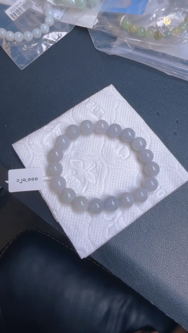 定制翡翠未镶嵌珠串 卡9+