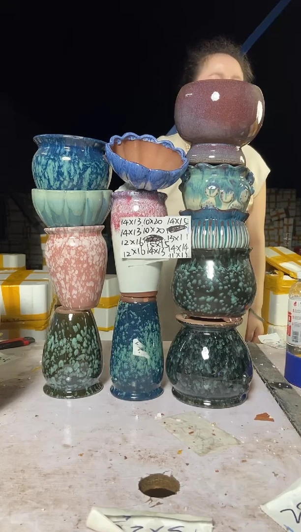 宜兴紫砂粗陶花盆