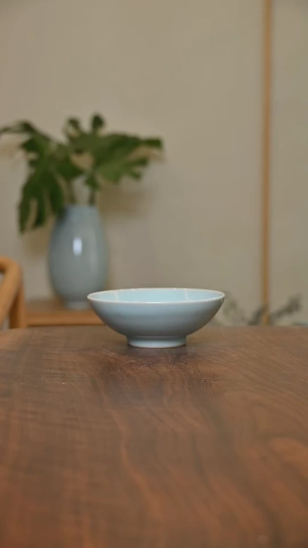 碗12CM 天青 微瑕 无款