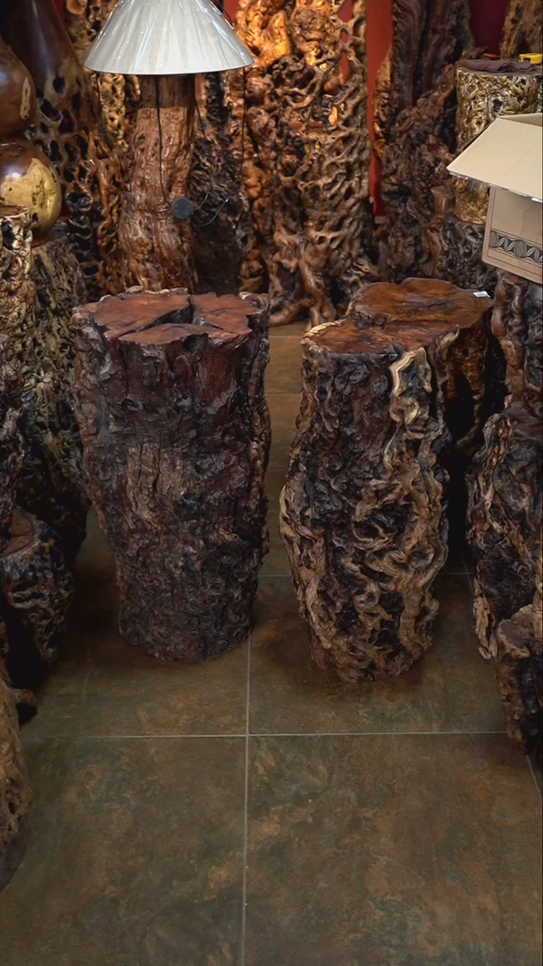 【闪购商品】枣木雷击枣木风水柱*2