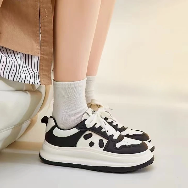 百搭熊猫板鞋时尚冬季加绒软底低帮3115