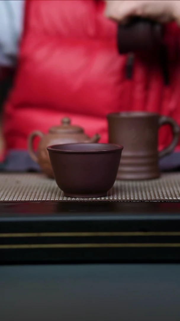 茶壶紫砂茄皮紫泥大缸杯170cc