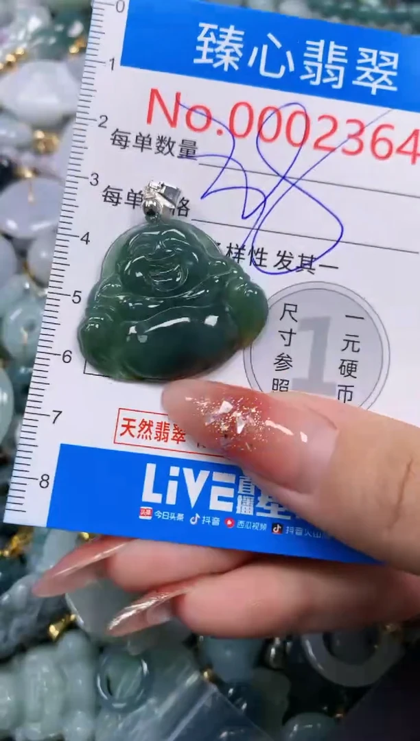 翡翠未镶嵌颈饰含绳000