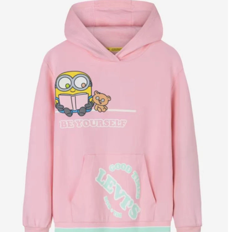 Levi's李维斯儿童装小黄人联名女童套头衫休闲印花卫衣 LV2442282