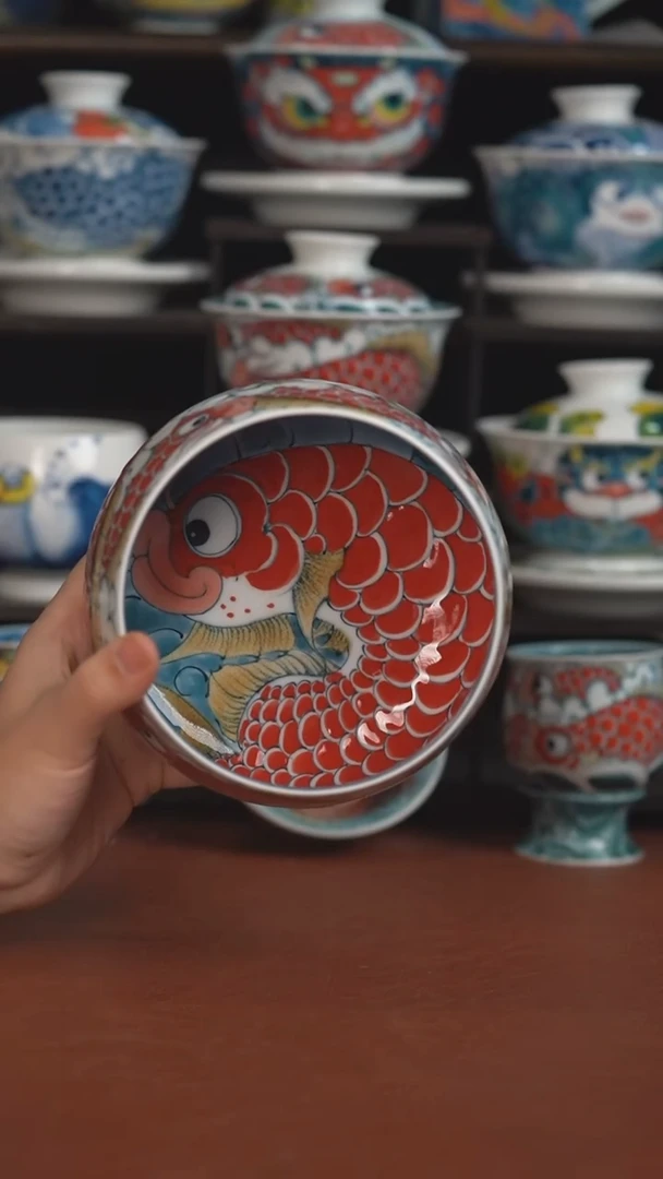 老师作品九鱼茶渣缸（宠粉福利 ）