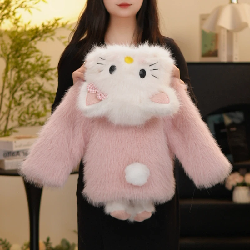 【R小粉猫】男女宝可爱卡通毛毛衣冬款儿童加绒加厚保暖毛茸茸外套