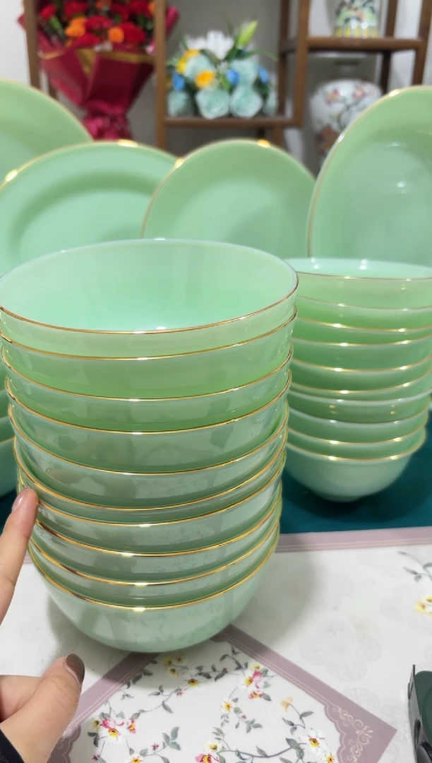 5.5英寸玉瓷碗10个口径13.8厘米