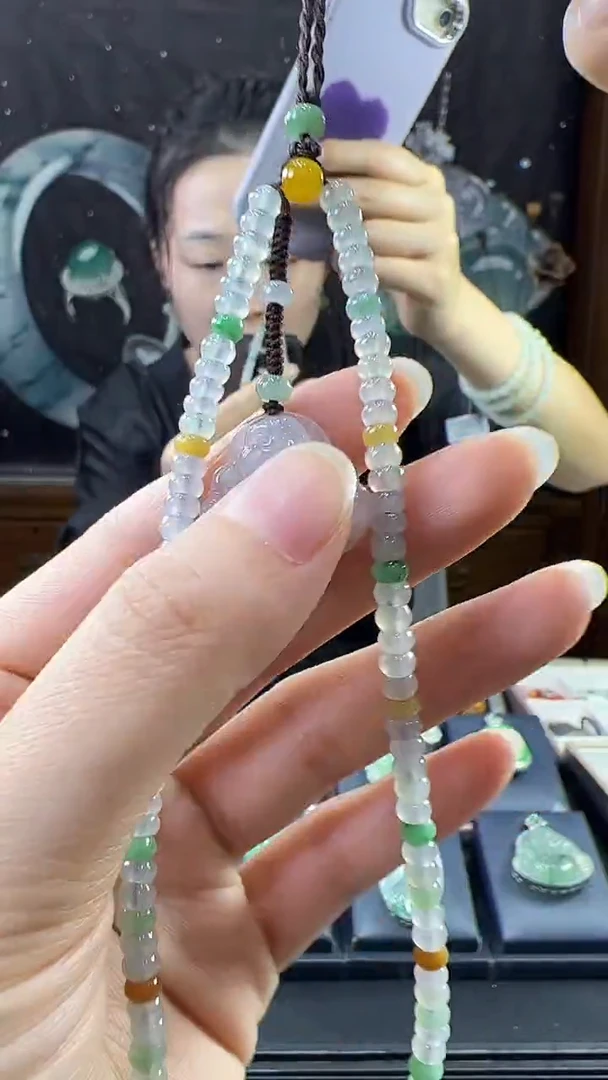 未镶嵌挂件翡翠手机链