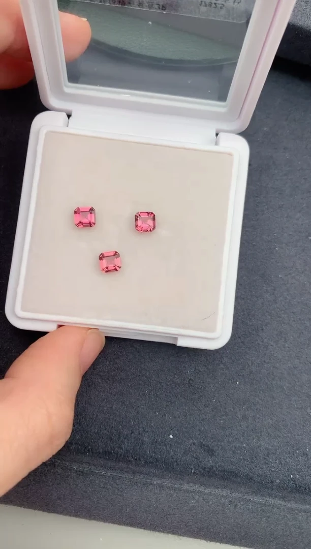 未镶嵌珠宝半成品碧玺1.5ct粉碧玺    定制   DG