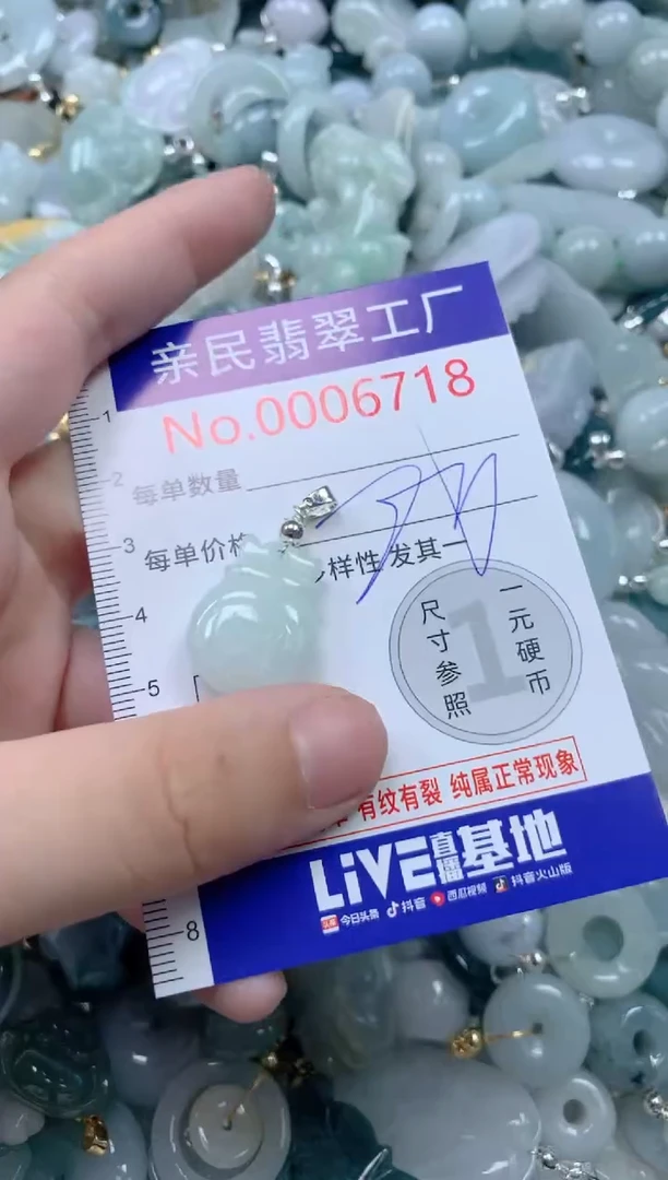 翡翠未镶嵌颈饰6718