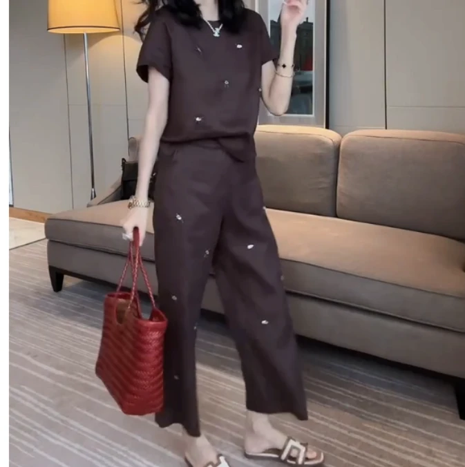 2025夏季新款网红同款洋气韩版潮流两件套设计师aT-2