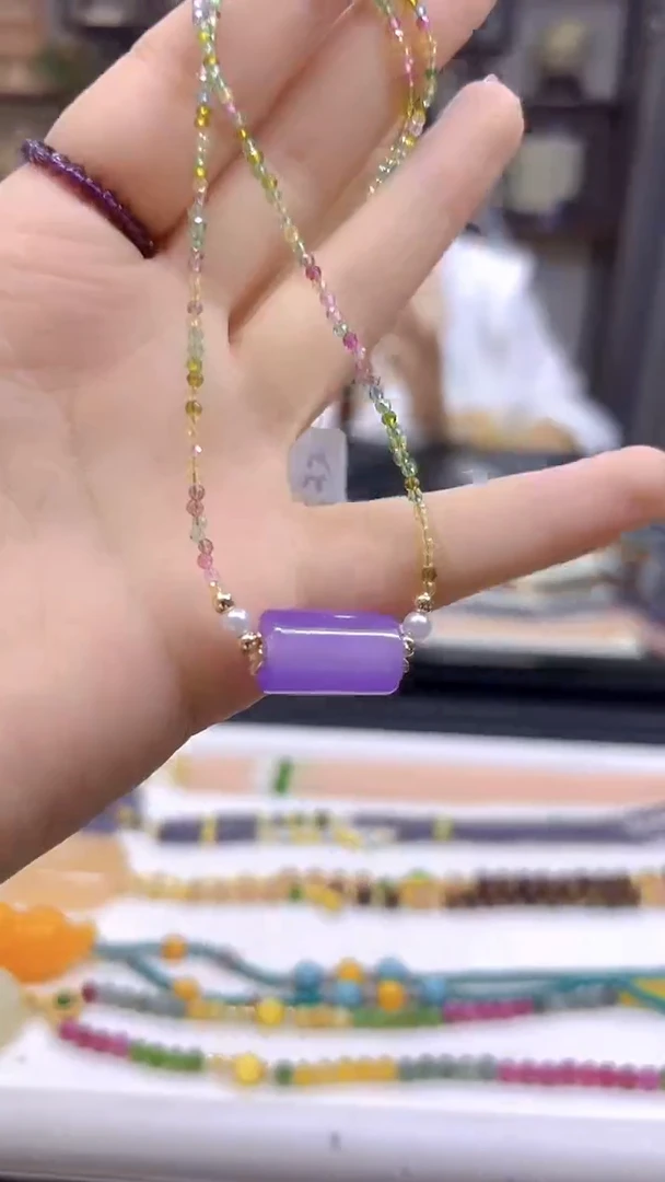 翡翠未镶嵌颈饰DIY款X532