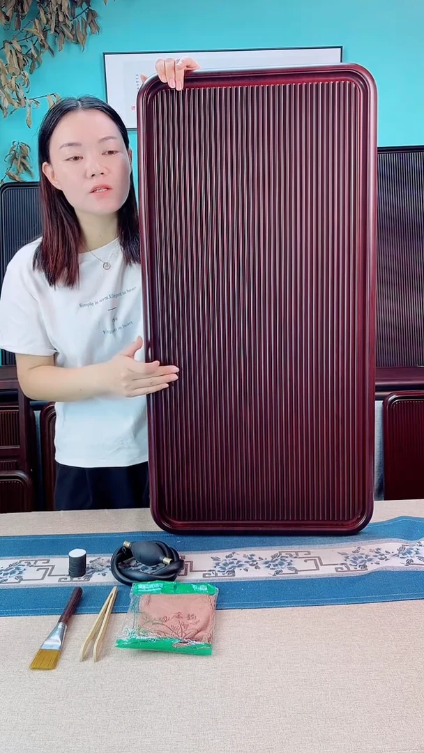 杨*大海红色款式茶盘60*40*4