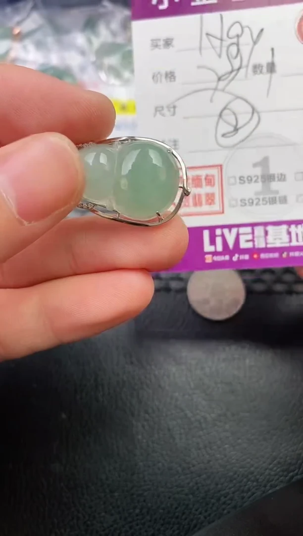 翡翠银S925镶嵌颈饰H*y挂件