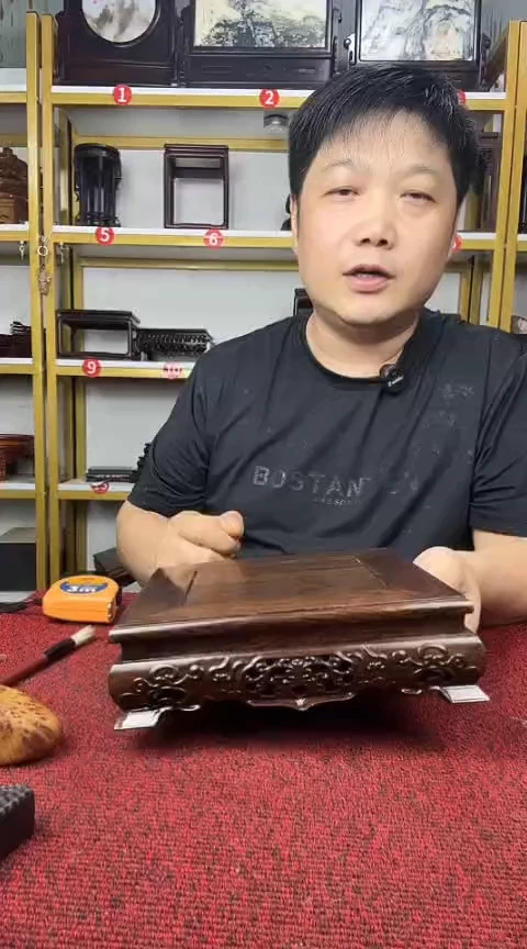 木处理非洲黑檀正方底座20CM
