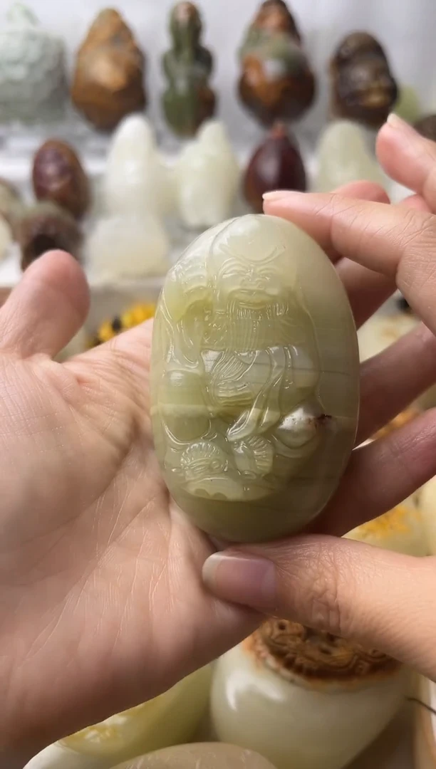 石材方解石棉纹正常不退换寿星