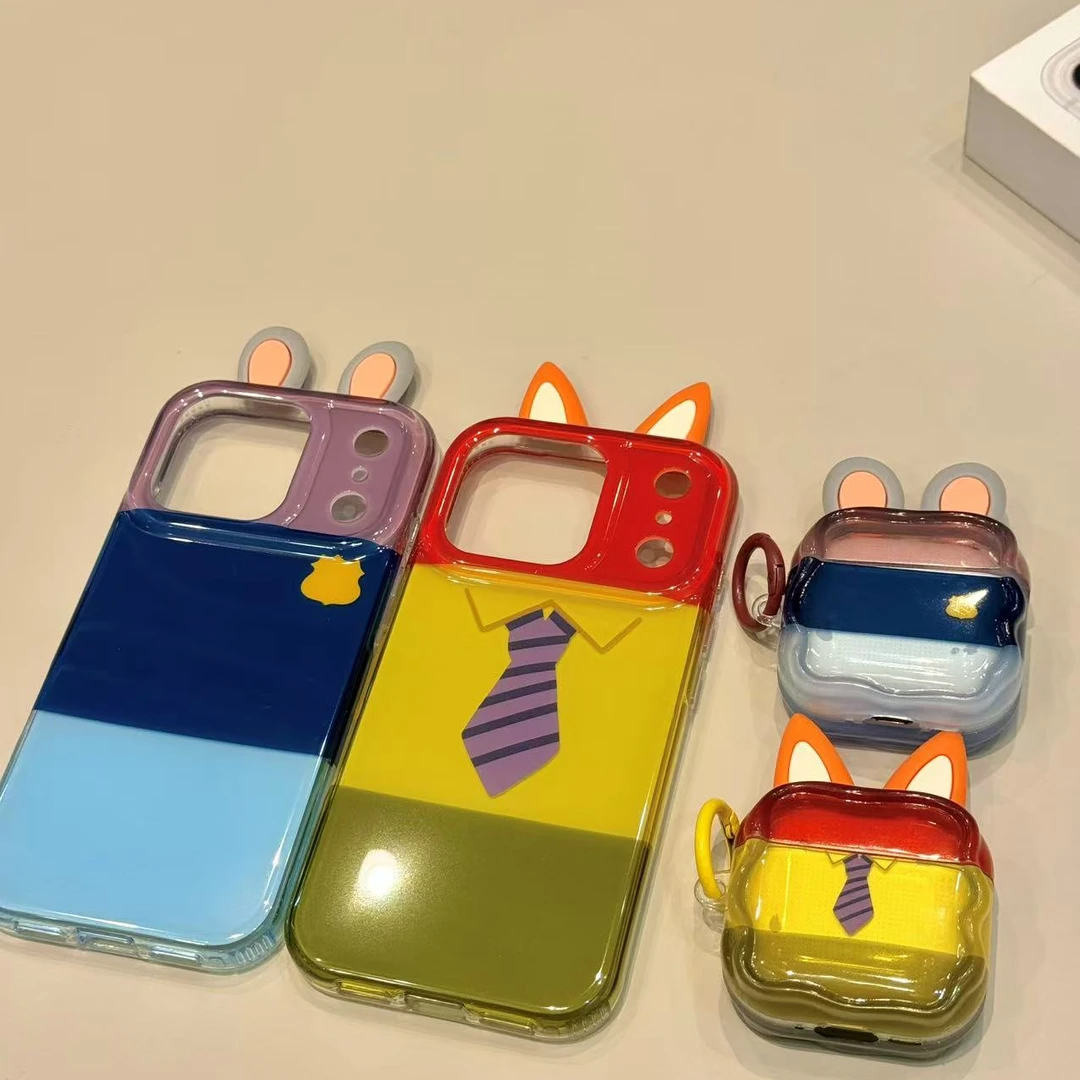 卡通可爱彩色拼接朱迪尼克适用于iphone17promax苹果16p手机壳15p