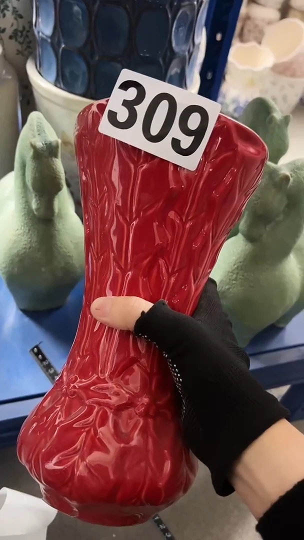 【闪购商品】陶瓷花盆高25cm内口12.5cm