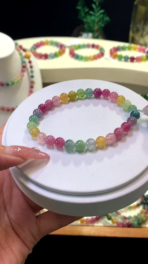 【闪购商品】碧玺手链未镶嵌【梦源珠宝】天然碧玺单圈手链