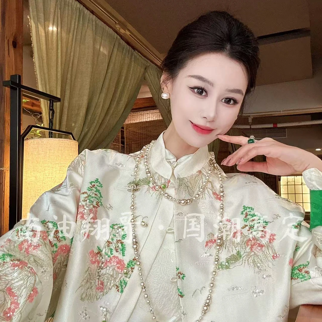 XIANGGE.【山水楼台】新中式国风气质国风外套妍HF-870176