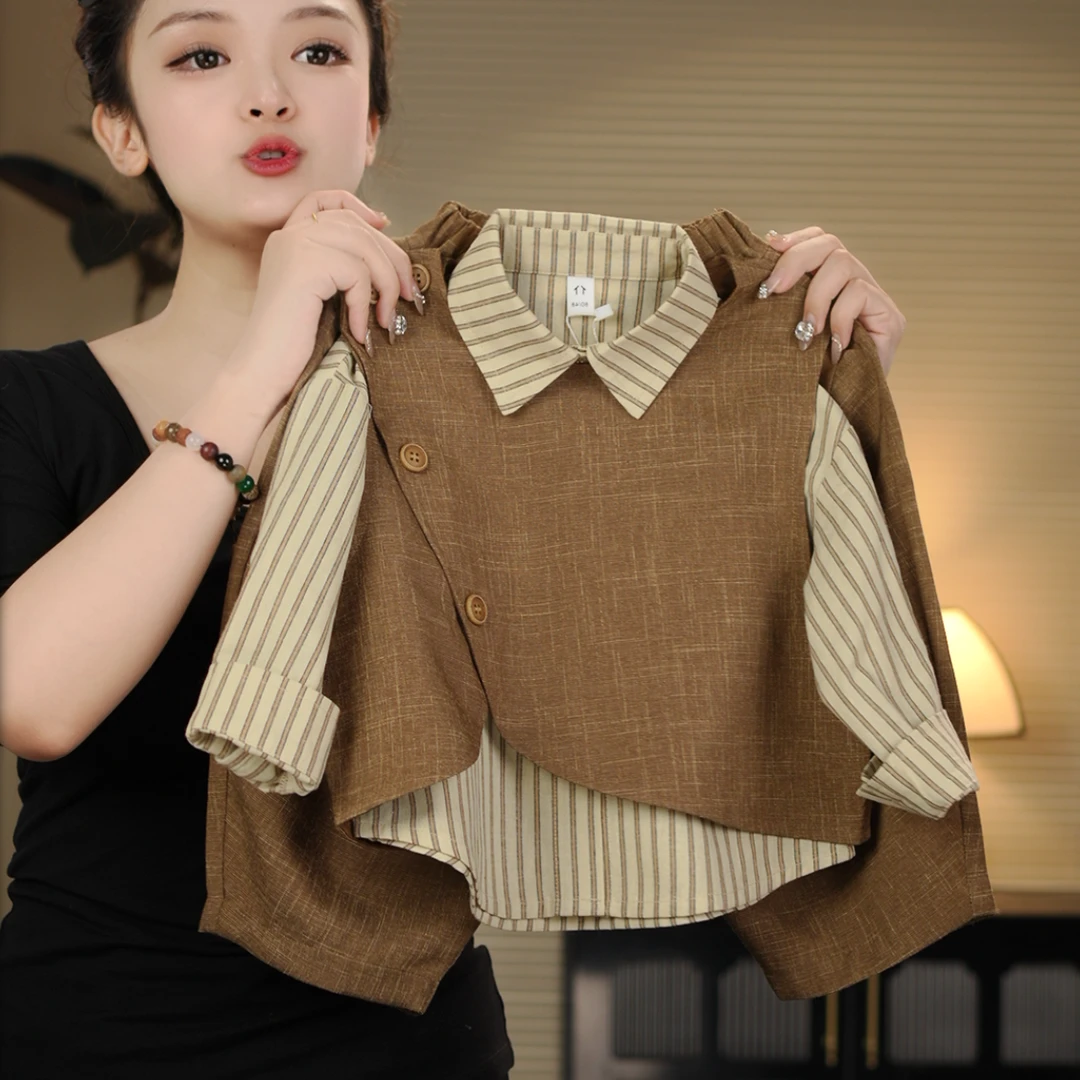 【现货】2025春季新品萌娃穿搭潮流长袖男童女童儿童套装25115