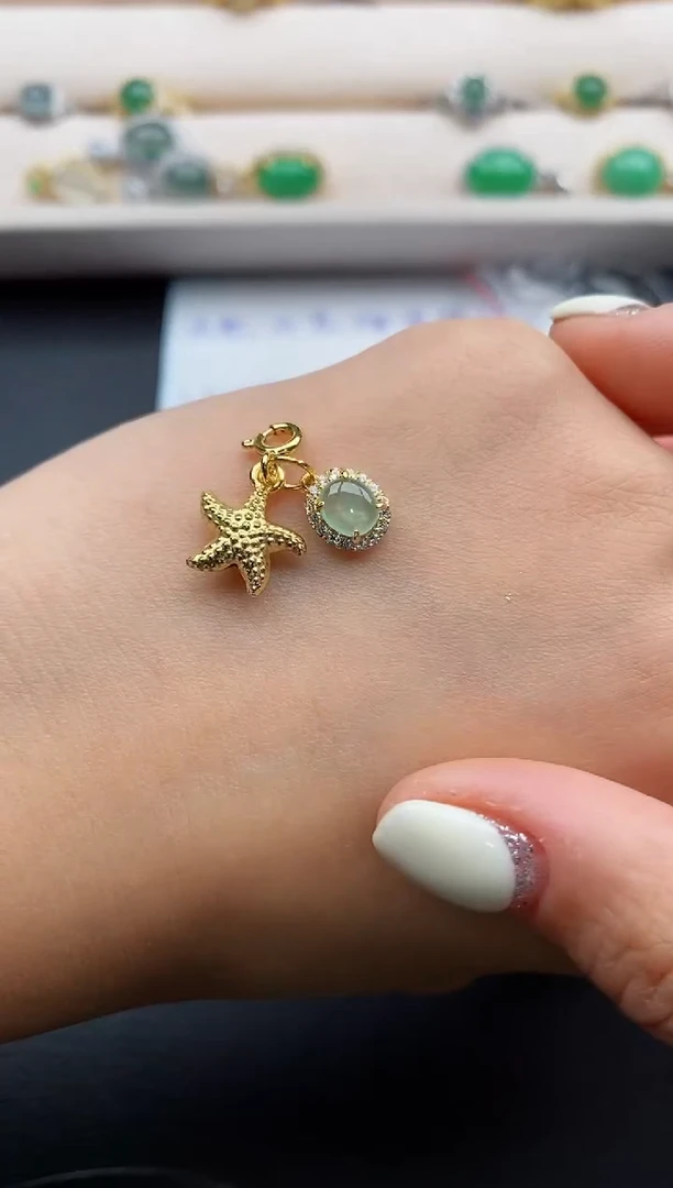 银S925镶嵌戒指翡翠8888888+3