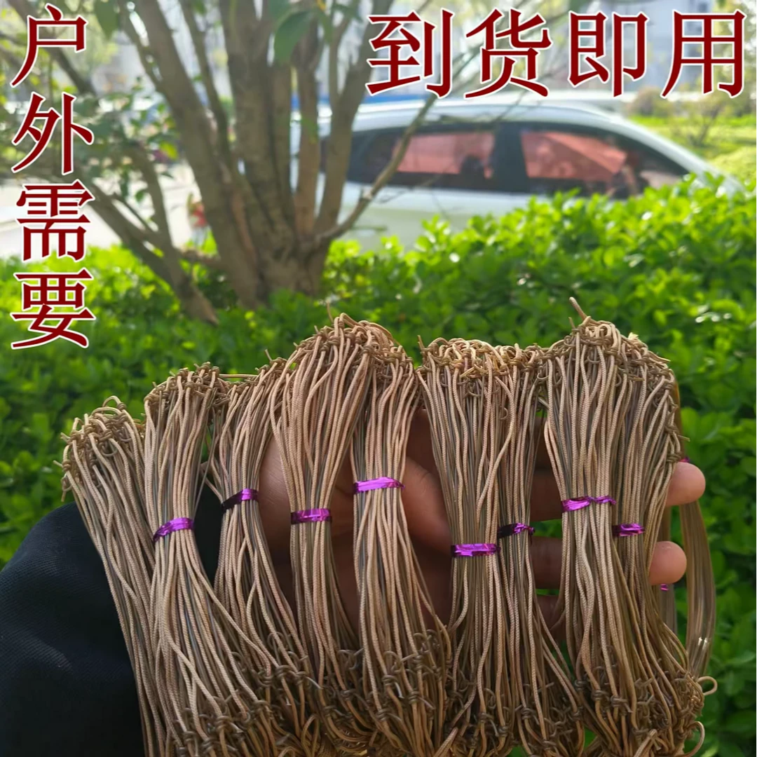 【成品发货】户外家用手工编织大号鱼线线圈户外枯草色鱼线绳子