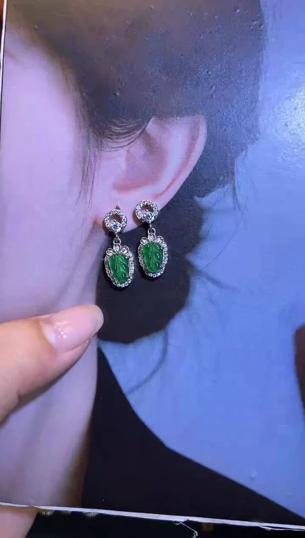 翡翠银S925镶嵌吊坠(不含链)1