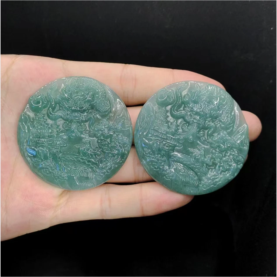 【老三珠宝】翡翠龙牌吊坠赠绳子GS【多样性发其一】约51-4mm