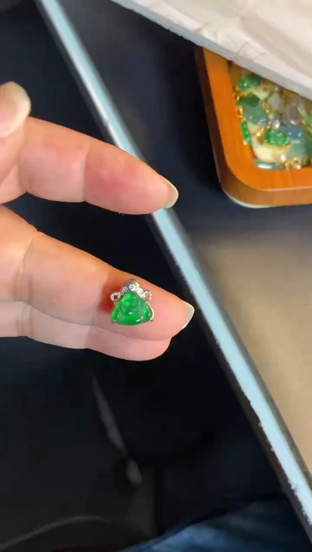 吊坠(不含链)银S925镶嵌翡翠1