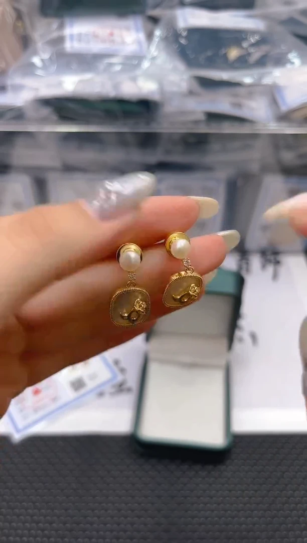 未镶嵌淡水珍珠耳饰ed1305