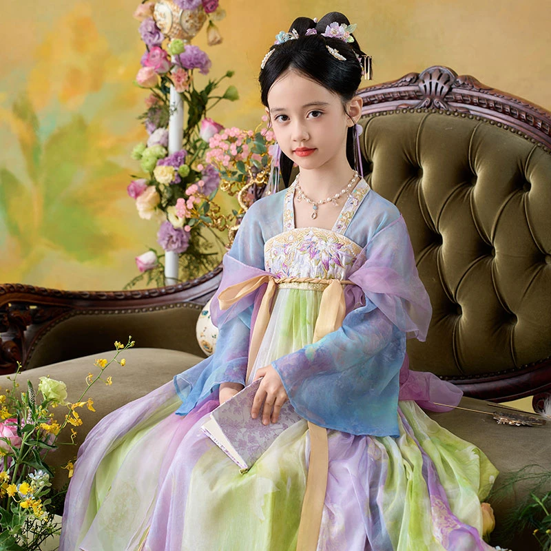 十三余童装[寻香三千-成都博物馆联名]汉服女童古风连衣裙