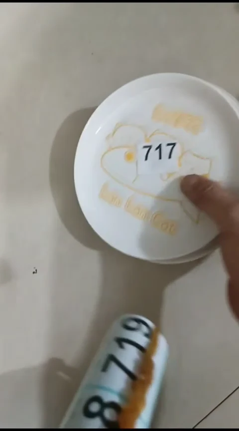 瓷果*呀717浮雕盘6个装