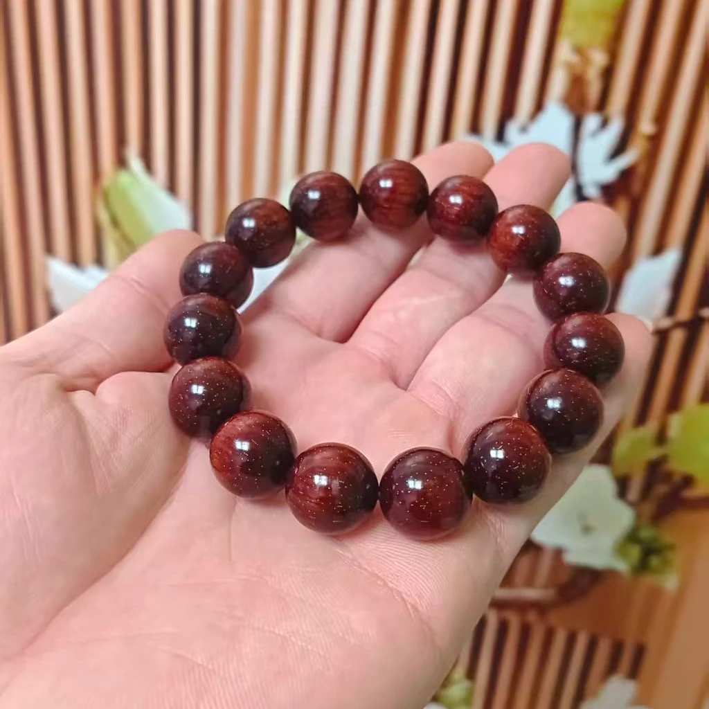 {小叶紫檀  1.5满天星}带包装手套 高端老料 高货 满爆金星手串