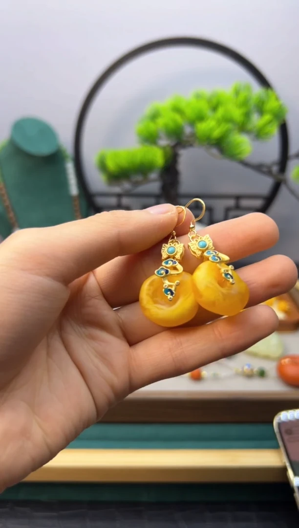 【闪购商品】蜜蜡手链14K金镶嵌E251