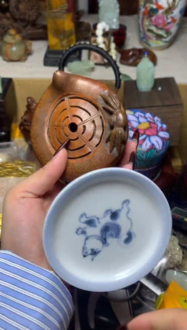 紫砂盖碗瓷器默认微瑕瓷器