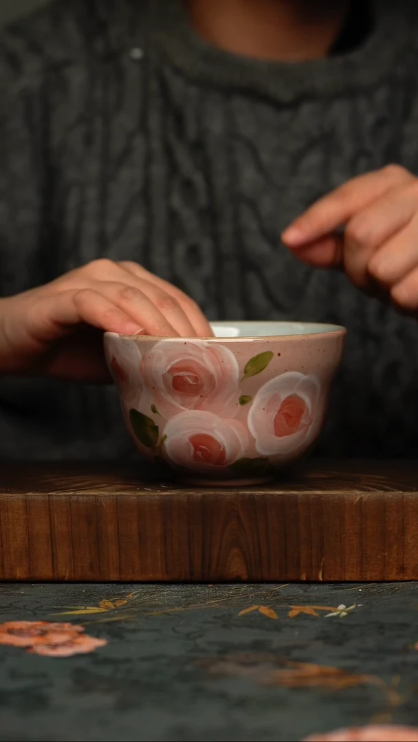 瓷片釉下彩手工手绘同款陶器